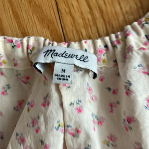 Madewell Shirred Drawstring Tank Top in Bright Buds Floral M - Picture 4 of 6